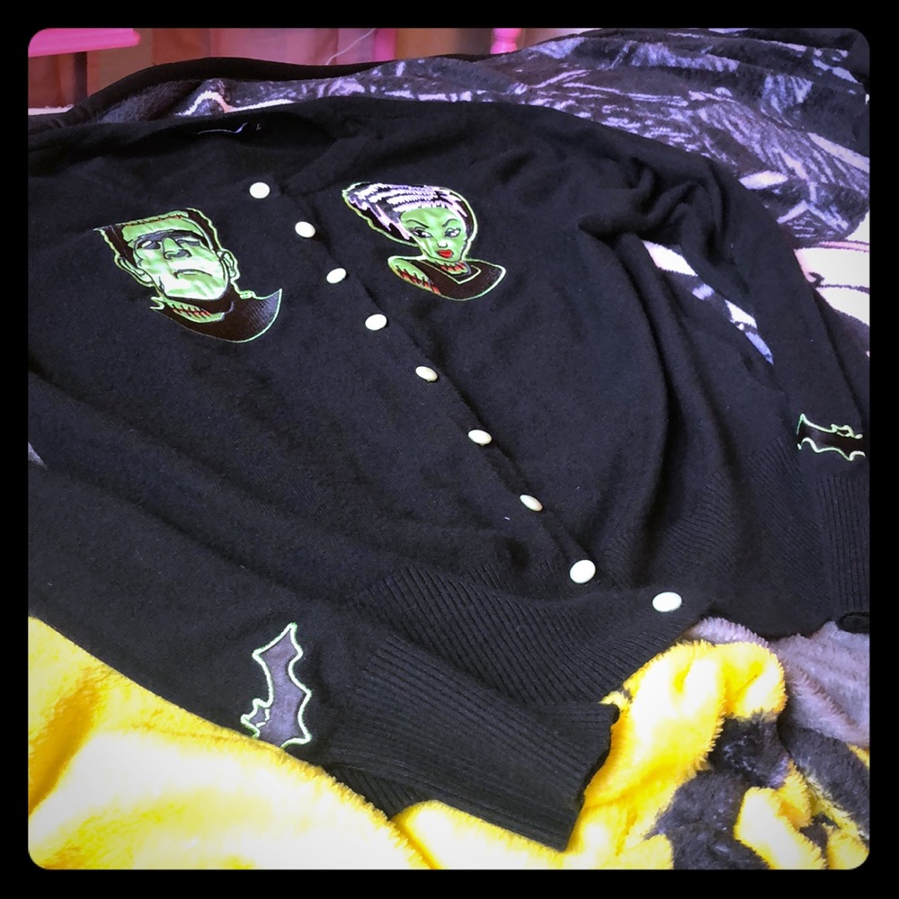 Banned Apparel Frankenstein and Bride Cardigan
